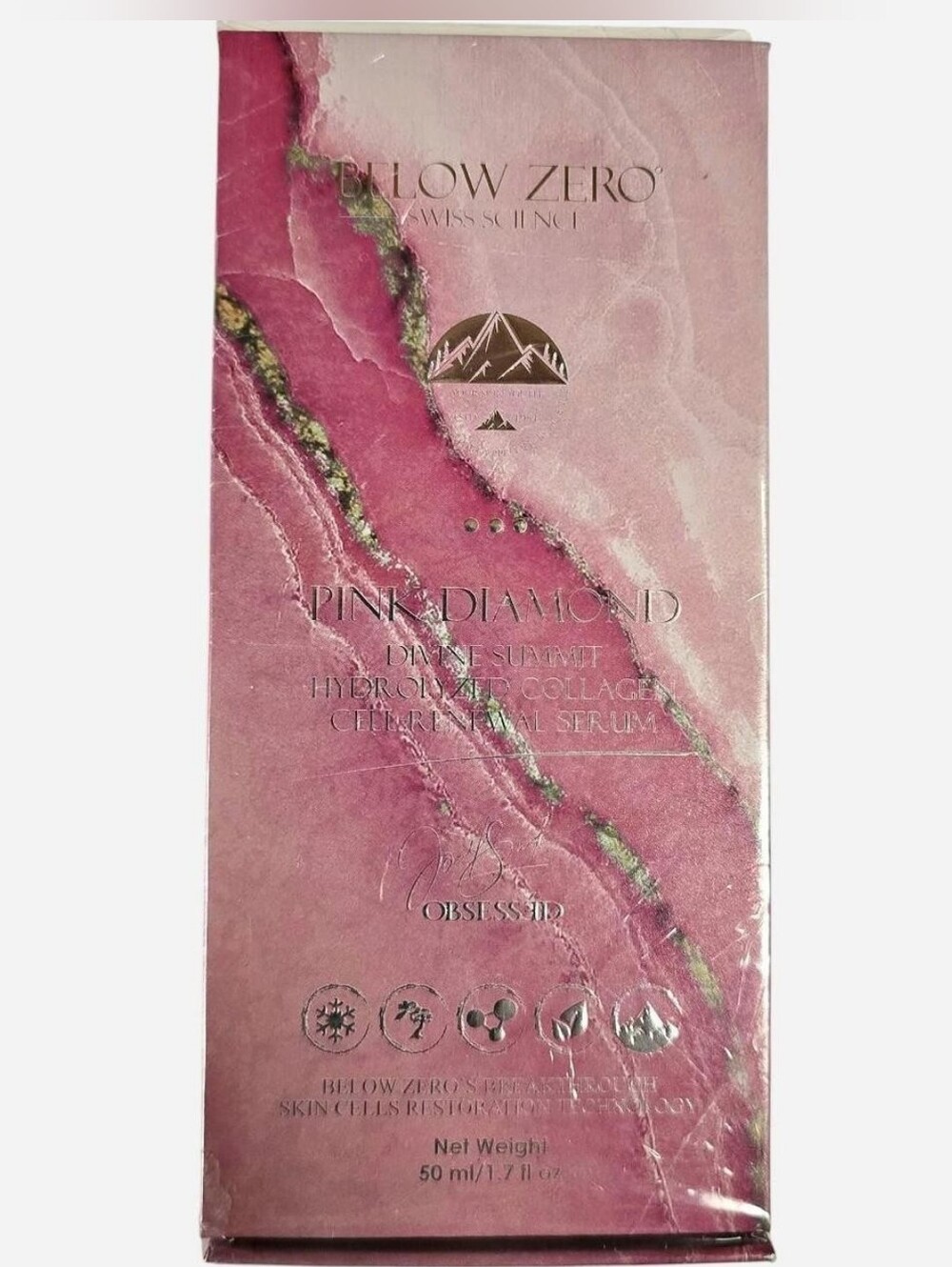 BELOW ZERO Pink Diamond Divine Summit Hydrolyzed Collagen Cell Renewal Serum